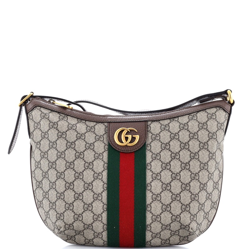 Ophidia Half Moon Hobo GG Coated Canvas Small