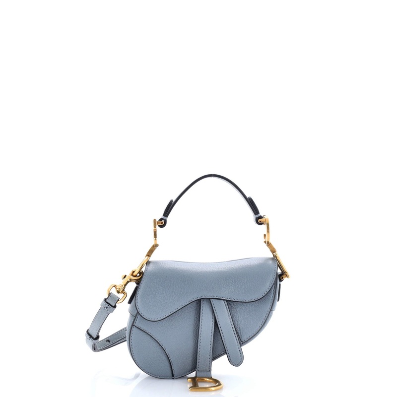 Saddle Handbag with Strap Leather Micro