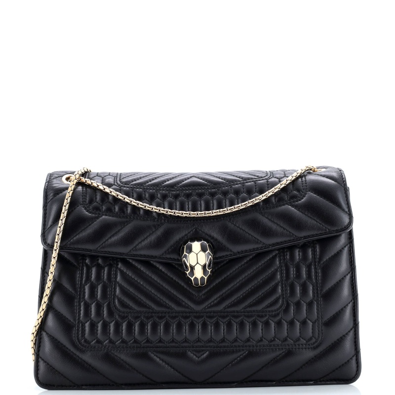 Serpenti Forever Shoulder Bag Quilted Leather Medium