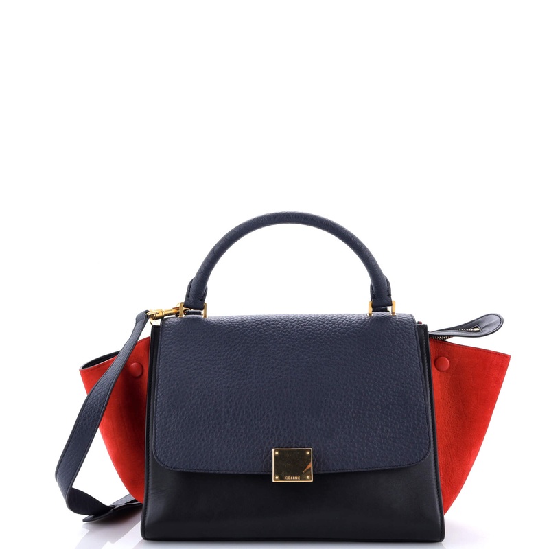 Tricolor Trapeze Bag Leather Small