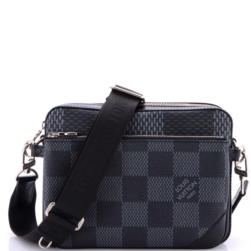 Trio Messenger Bag Limited Edition Damier Graphite 3D