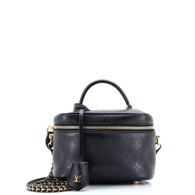 Vanity Handbag Monogram Ink Embossed Lambskin PM