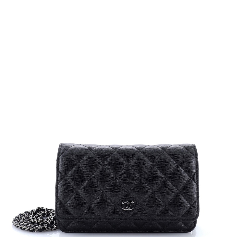 Wallet on Chain Quilted Caviar