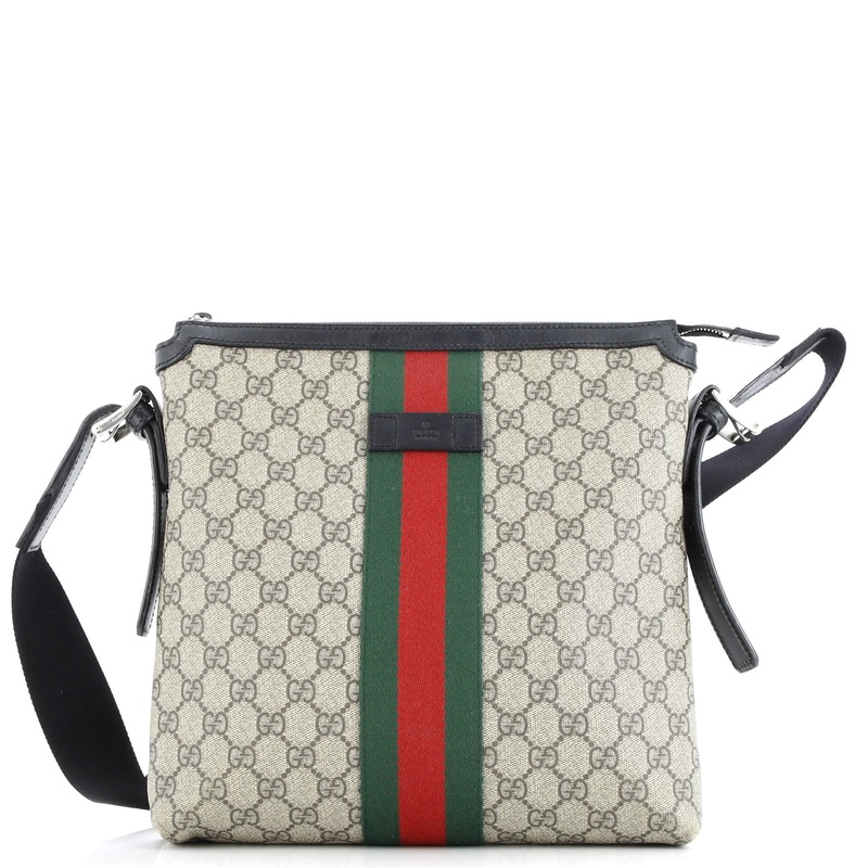 Web Messenger Bag GG Coated Canvas Medium