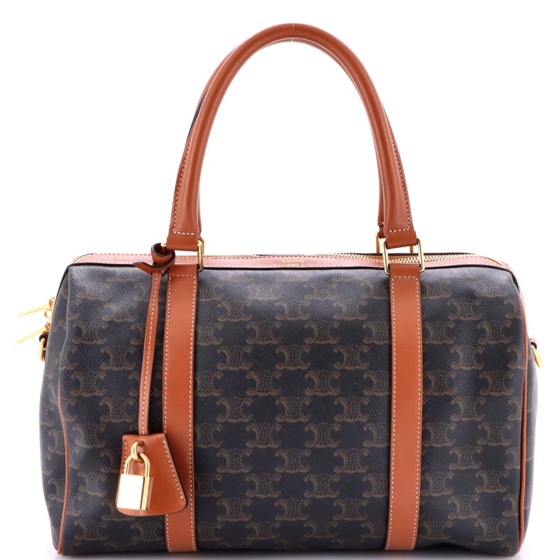 Boston Bag Triomphe Coated Canvas Medium