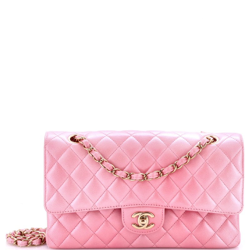 Classic Double Flap Bag Quilted Iridescent Lambskin Medium