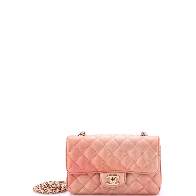 Classic Single Flap Bag Quilted Iridescent Calfskin Mini