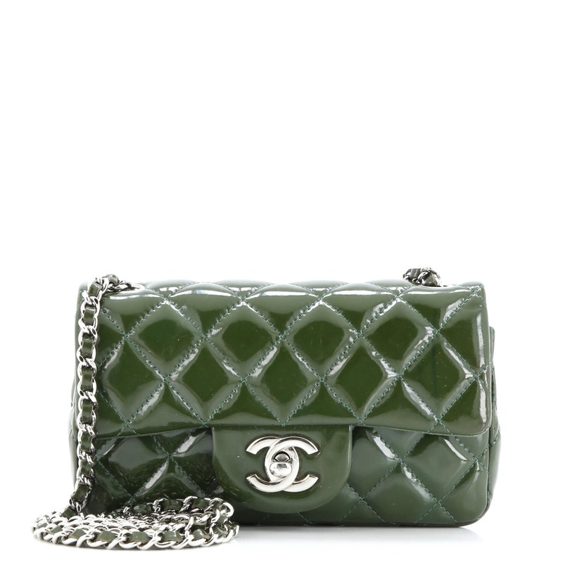 Classic Single Flap Bag Quilted Patent Extra Mini