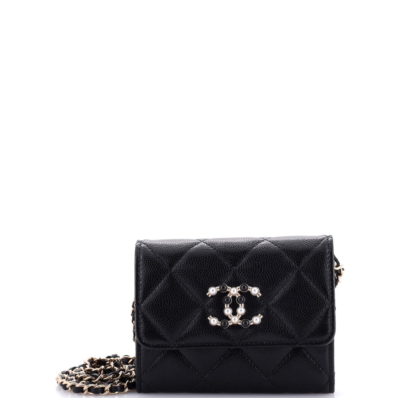 Coco Candy Card Holder on Chain Quilted Caviar