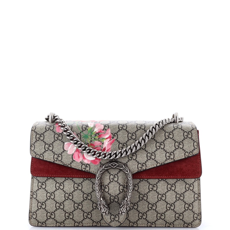 Dionysus Bag Blooms Print GG Coated Canvas Small