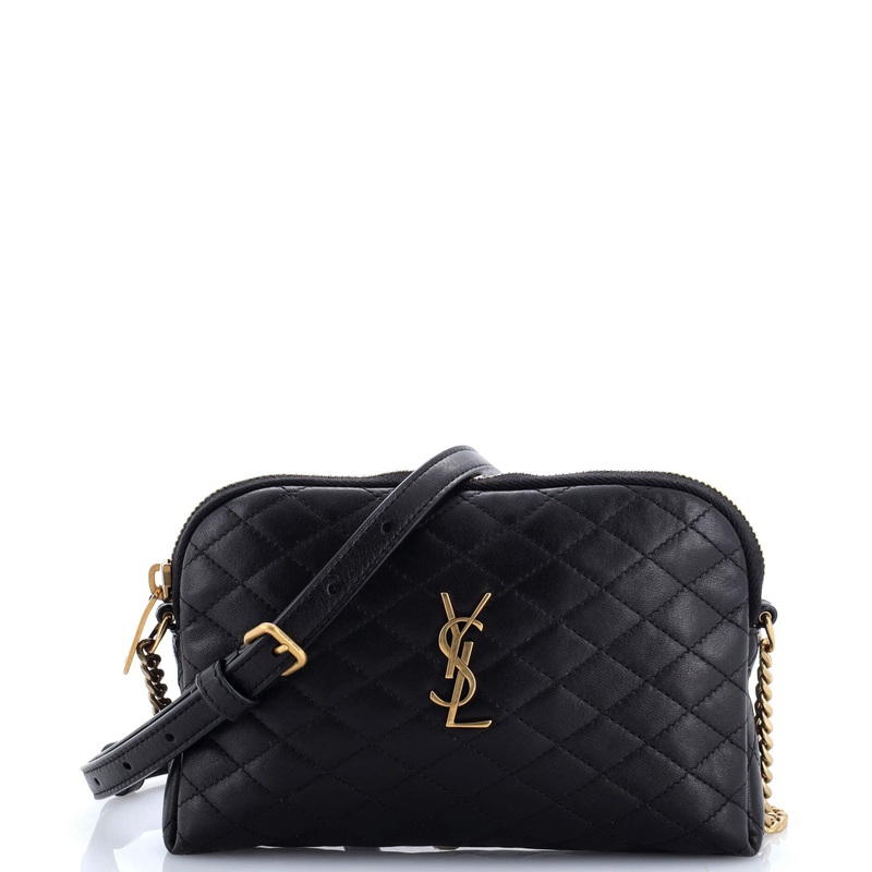 Gaby Zipped Pouch Crossbody Quilted Leather