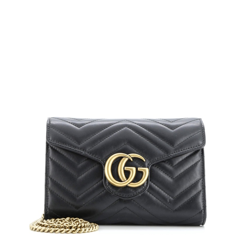GG Marmont Chain Wallet Matelasse Leather Mini