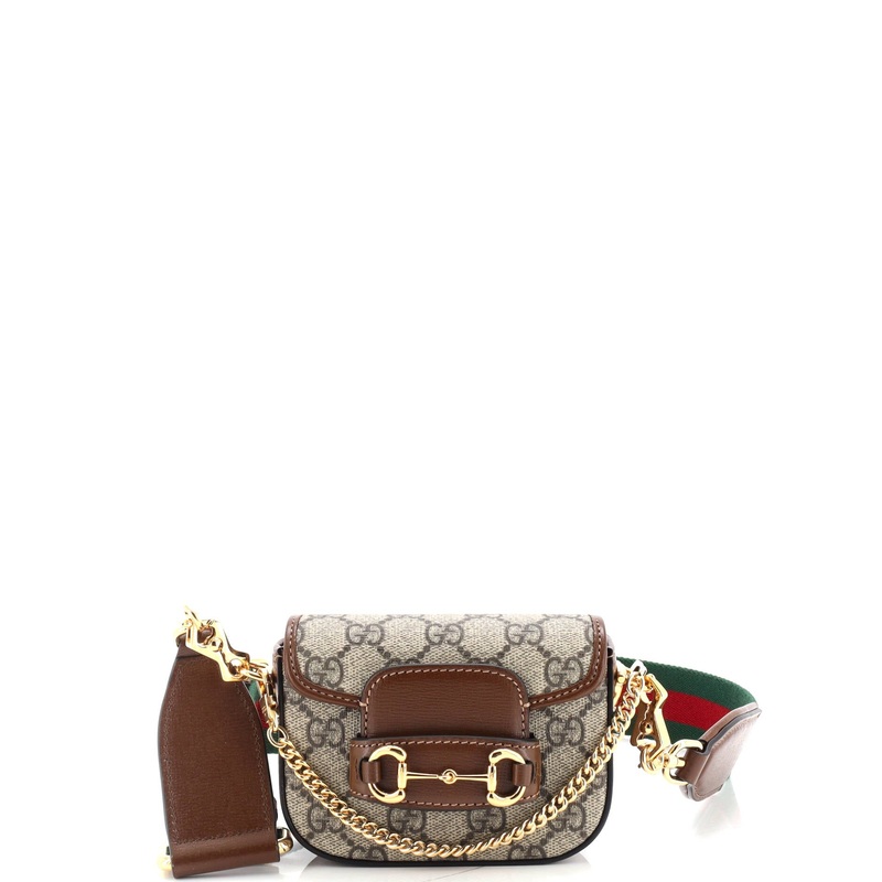 Horsebit 1955 Flap Wallet with Strap GG Coated Canvas