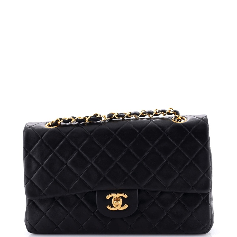 Vintage Classic Double Flap Bag Quilted Lambskin Medium