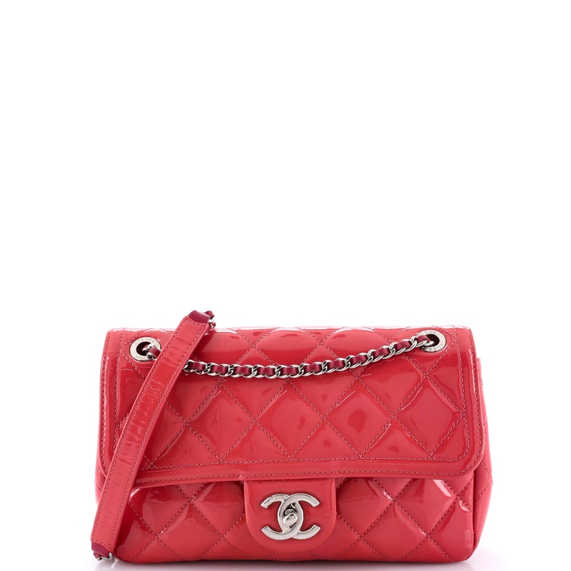 Coco Shine Flap Bag Quilted Patent Small