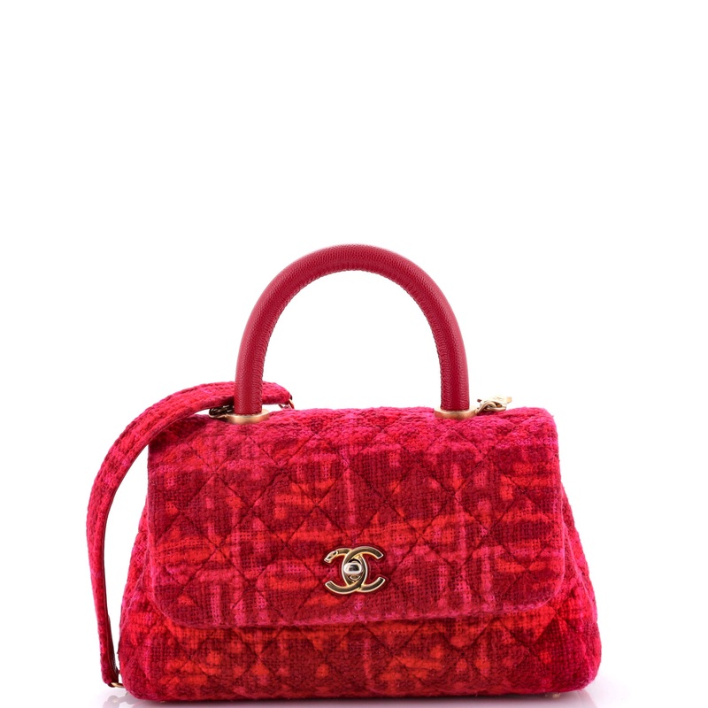 Coco Top Handle Bag Quilted Tweed Mini