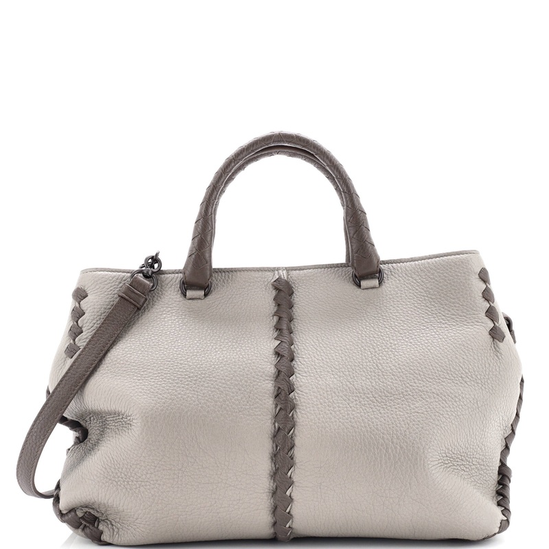 Convertible Tote Cervo with Intrecciato Detail Medium