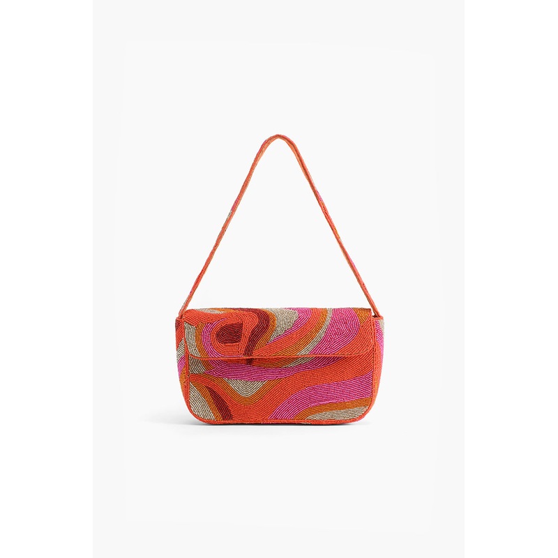 Golden Poppy Embellished Shoulder Bag