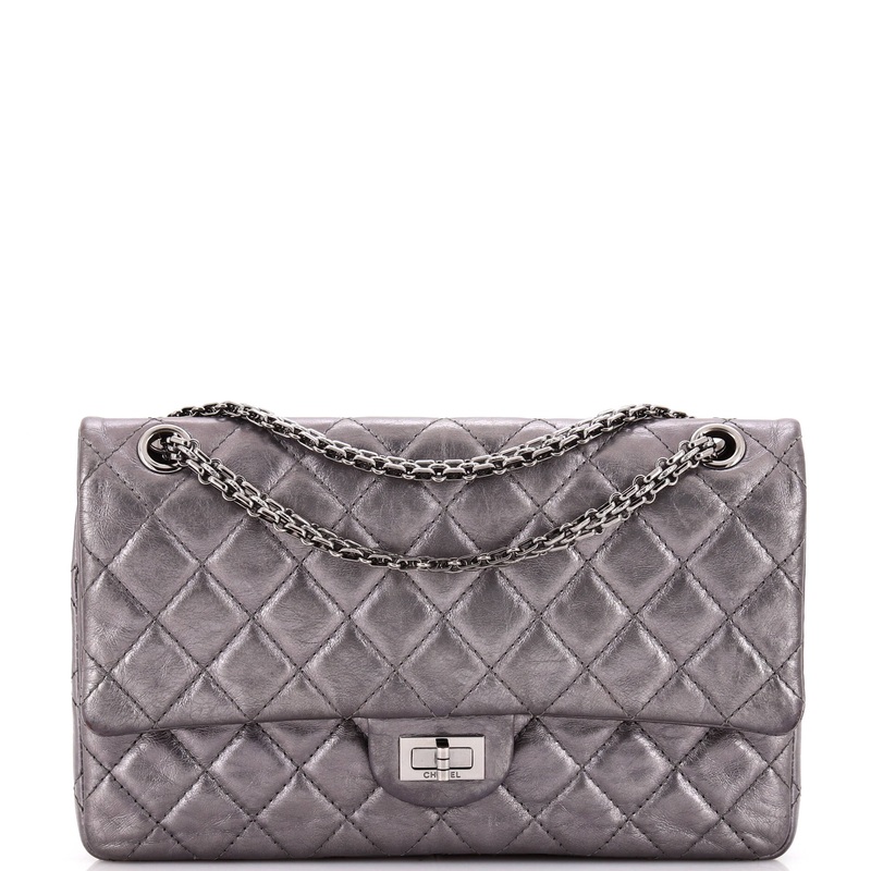 Reissue 2.55 Flap Bag Quilted Metallic Aged Calfskin 226
