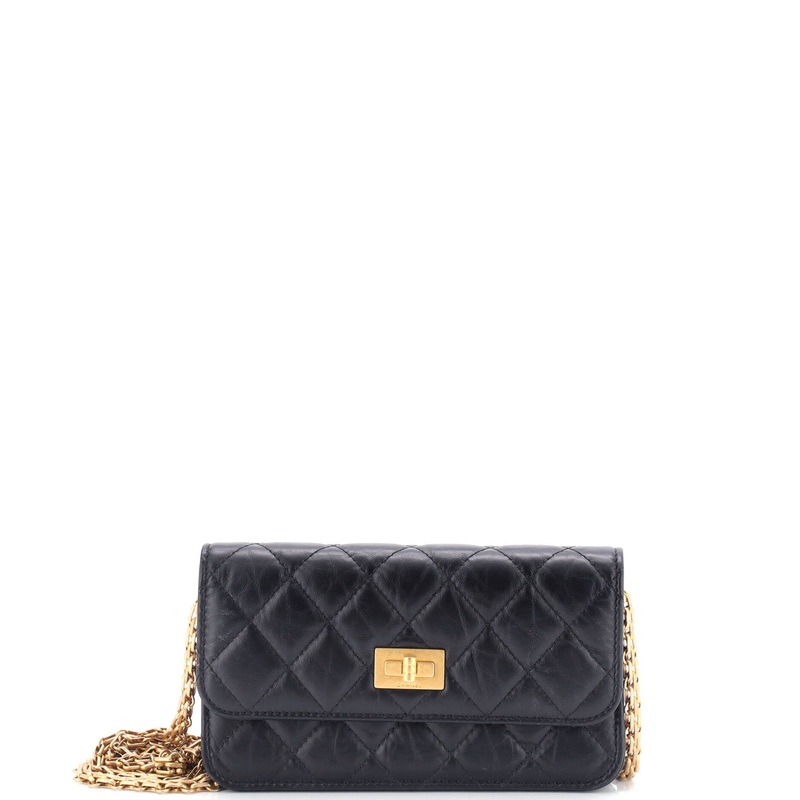 Reissue 2.55 Flap Phone Holder with Chain Quilted Aged Calfskin