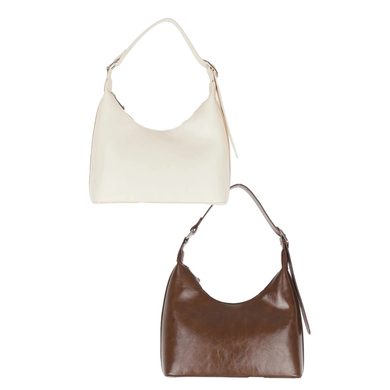 Sleek Faux Leather Shoulder Bag IU512
