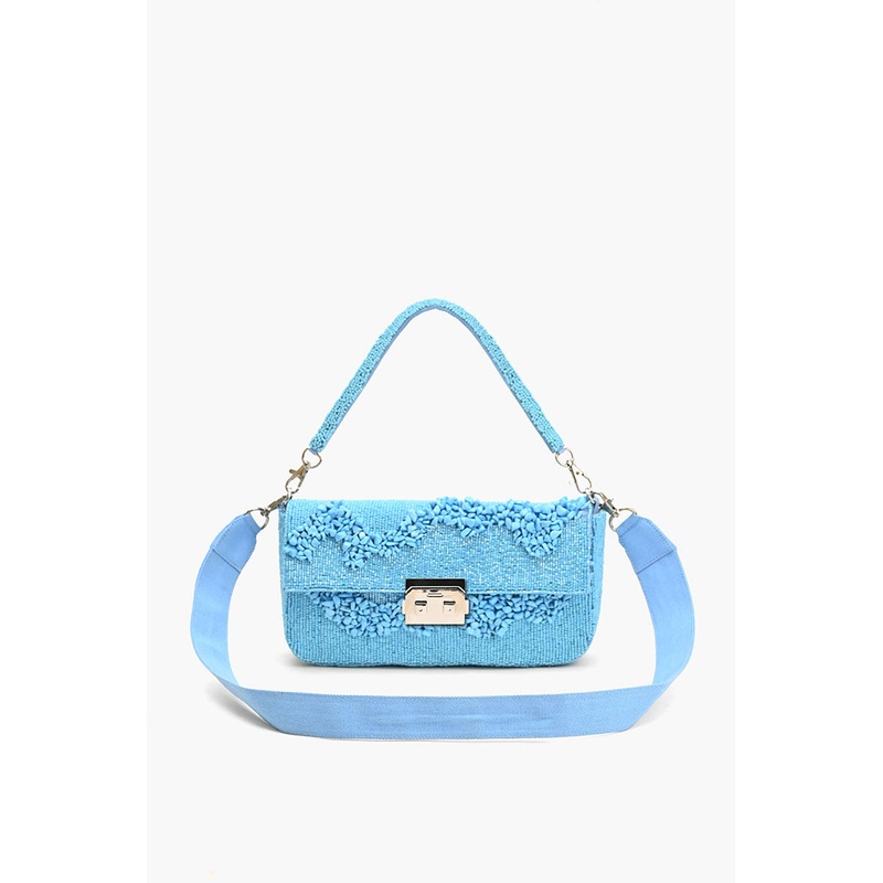 Azure Blue Skyline Shoulder Bag