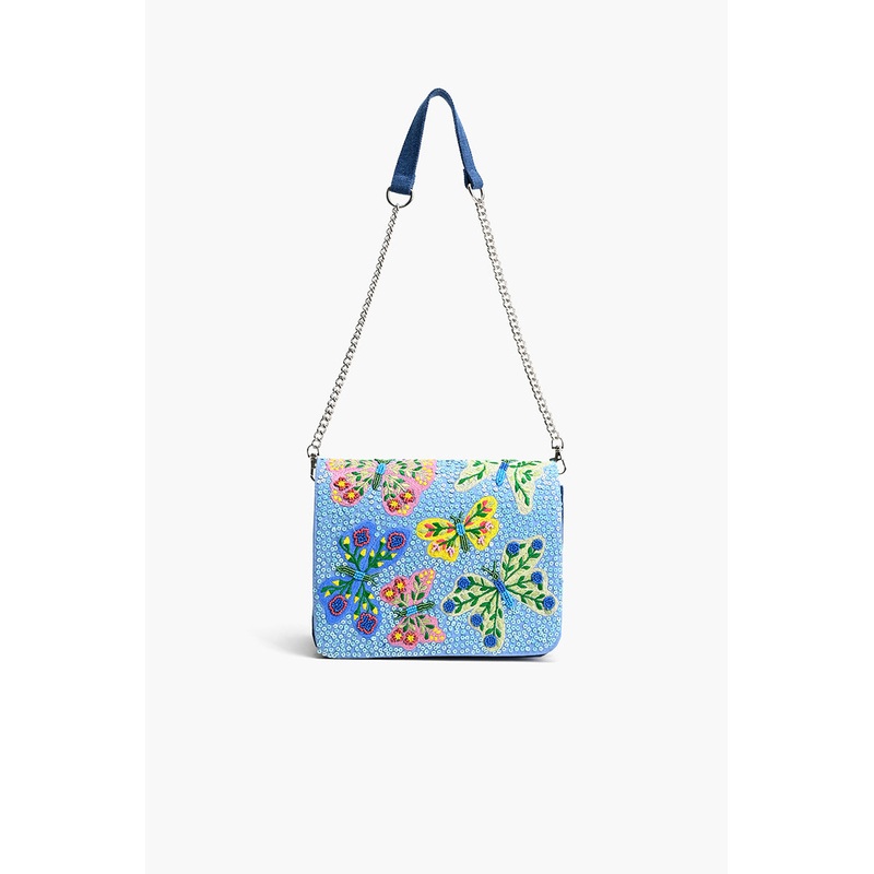 Azure Butterfly Ballet Shoulder Bag