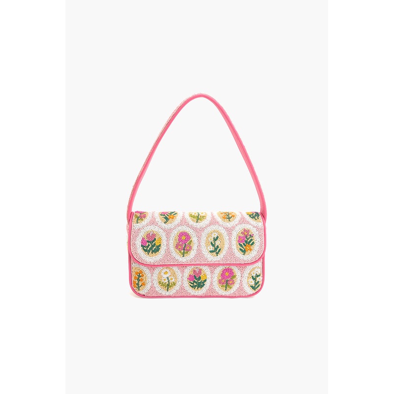 Blooming Medallions Beaded Shoulder Bag