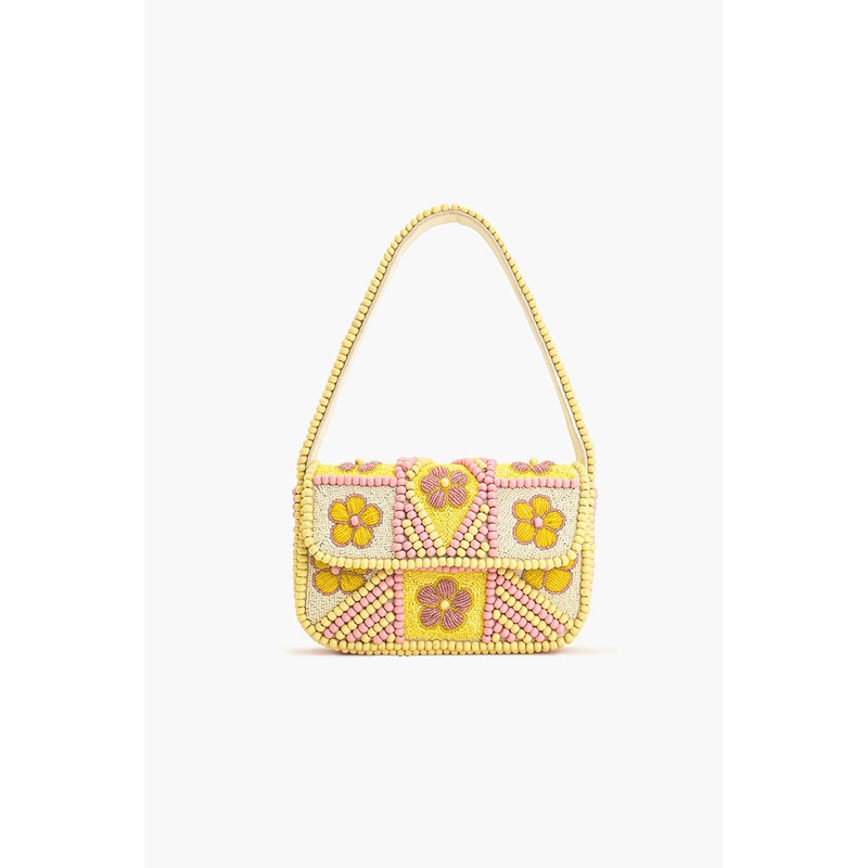 Butter Blossom Beaded Bag