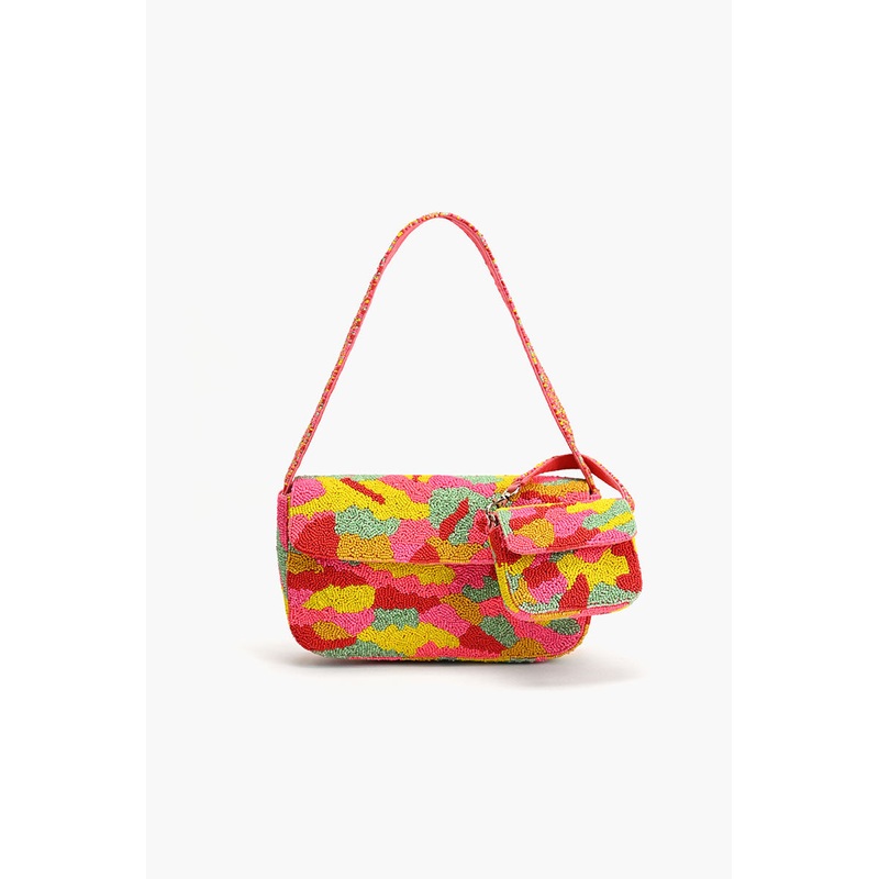 Candy Kaleidoscope Beadwork Shoulder Bag with a Mini Me Bag
