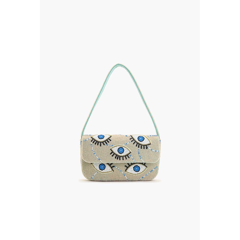 Celestial Evil Eye Embellished Shoulder Bag