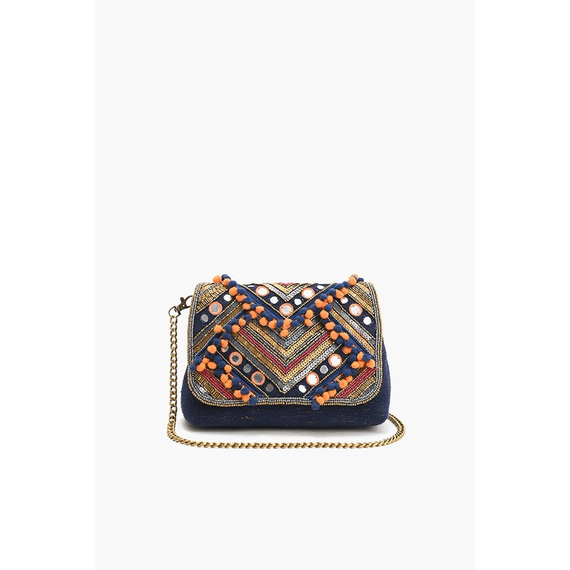 Go Boho Blue Clutch