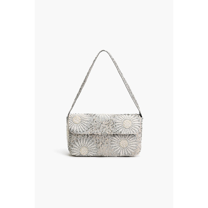 Ivory Petal Frostwork Shoulder Bag
