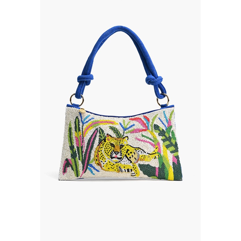 Leopard beaded Shoulder Bag