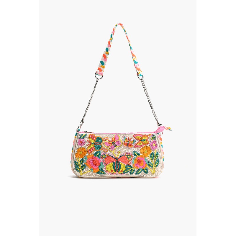 Rainbow Wings Floral Shoulder Bag