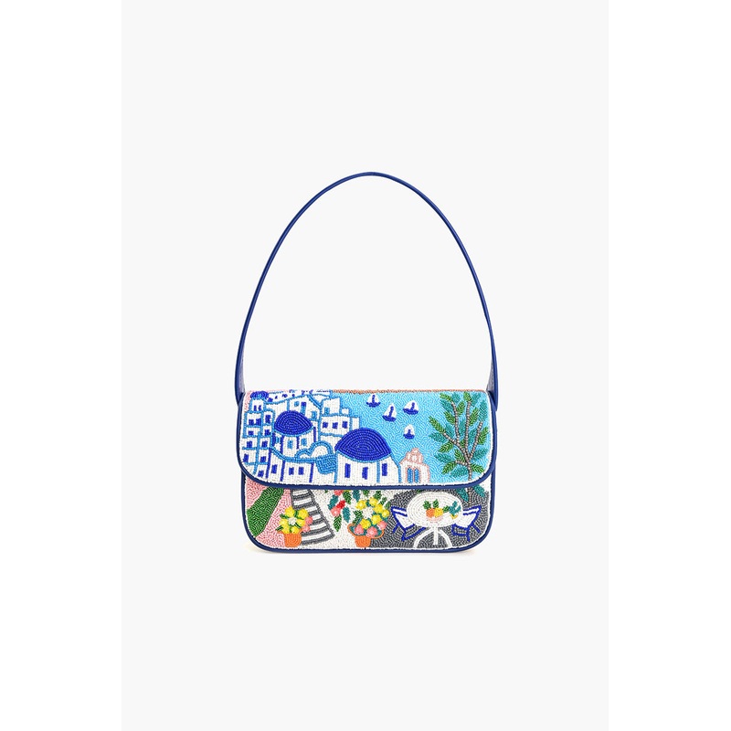 Santorini Dreams Beaded Shoulder Bag