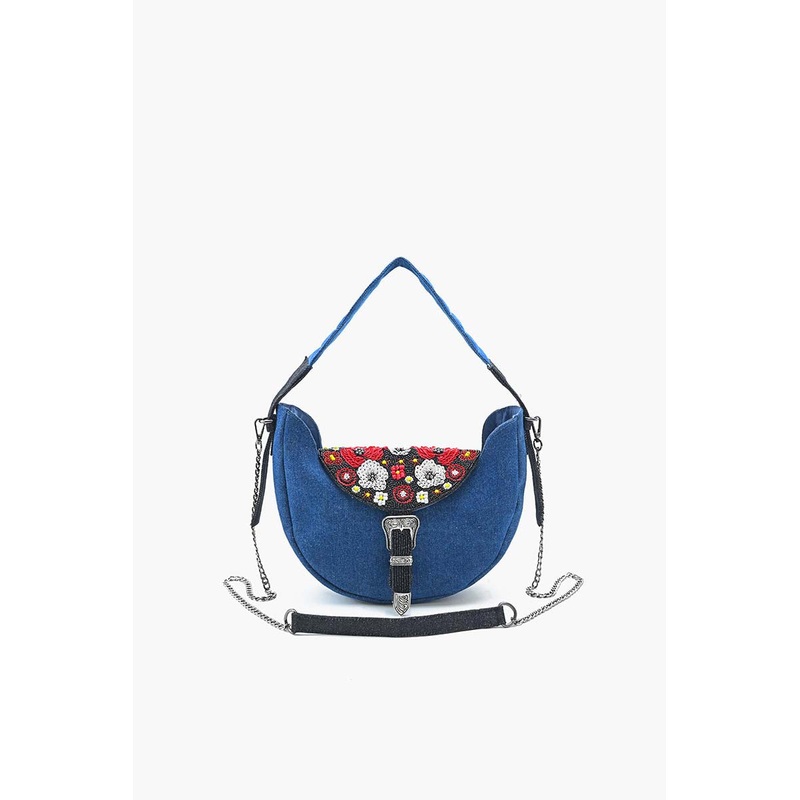 Scarlet Romance Denim Shoulder Bag