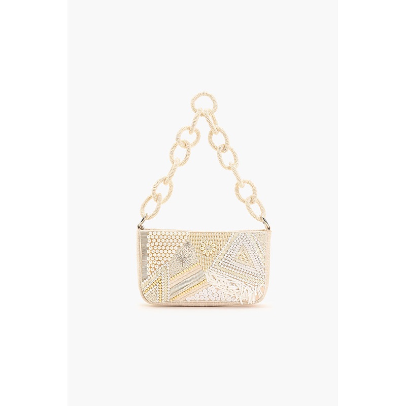 Shimmering Sands Embellished Shoulder Bag