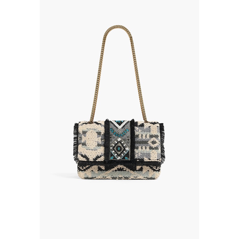 Southwest Stone Beaded Shoulder Bag