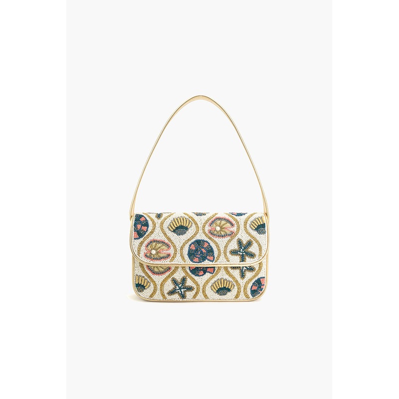 Sunlit Shore Embellished Shoulder Bag