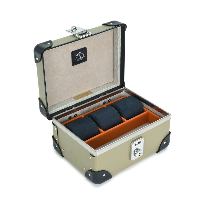 Centenary  3-Slot Watch Case | Olive/Navy