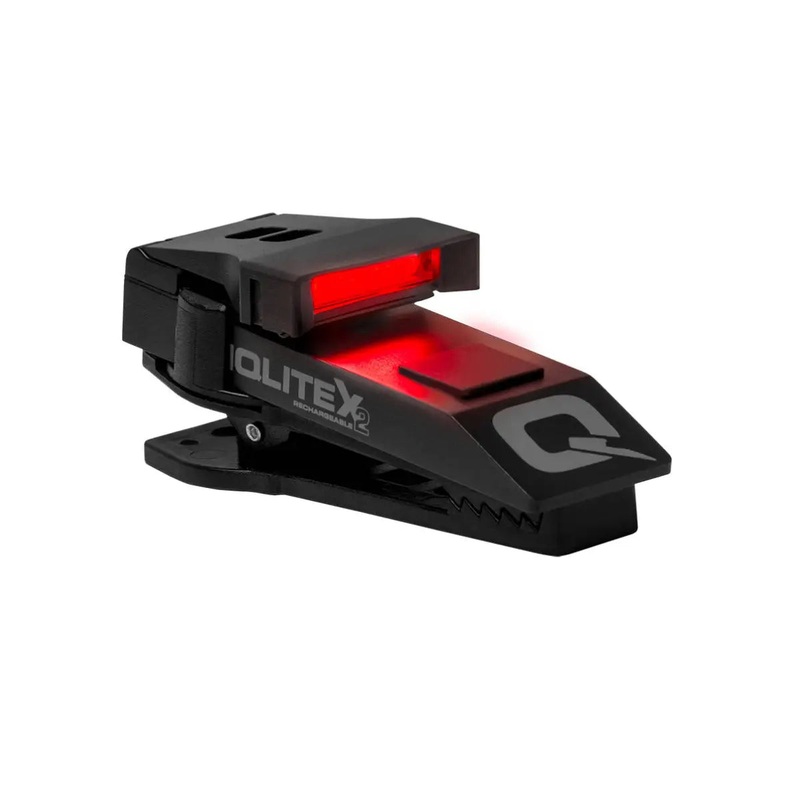 QuiqLiteX2 Tactical USB Rechargeable - Red / White LED Hands-Free Pocket Concealable Flashlight Torch