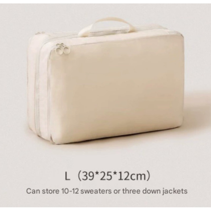 Beige Big Size Multifunctional Compact Travel Organizer Bag Stores 6-8 Essentials for Easy Access