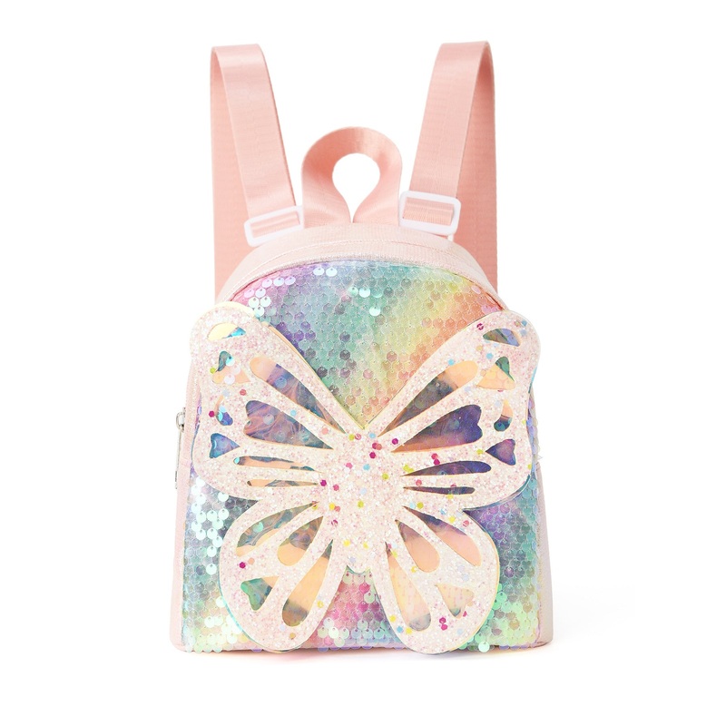 Glitter Butterfly Sequin Backpack - Sparkling Small Backpack for Kids