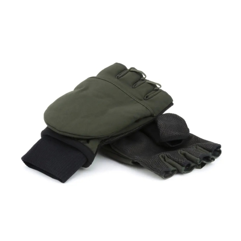 Sealskinz Windproof Cold Weather Convertible Mitt - Olive Green / Black - Small