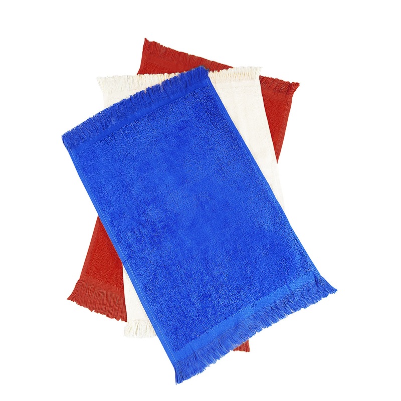 11 in x 18 in Velour Fringed Fingertip Towels by the Dozen - Colors