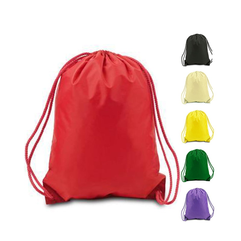 12 ct Drawstring Backpacks Sport Cinch Bags - MEDIUM - By Dozen