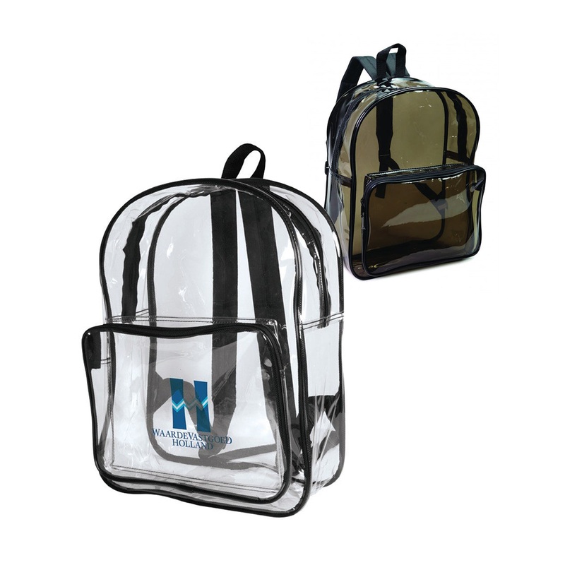 24 ct Multi-Purpose Clear Backpack W/ Front Pocket - By Case