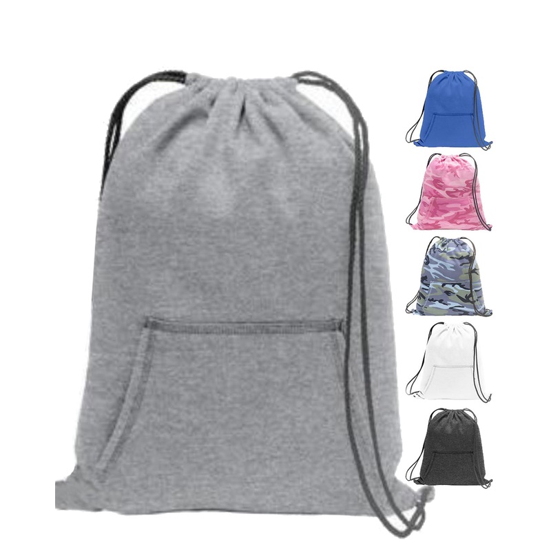 6 ct Stylish Sweatshirt Cinch Pack Drawstring Backpack - By Bundle