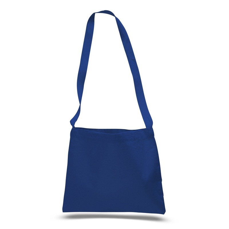 Closeout Small Messenger Canvas Tote Bag with Long Straps - MB210